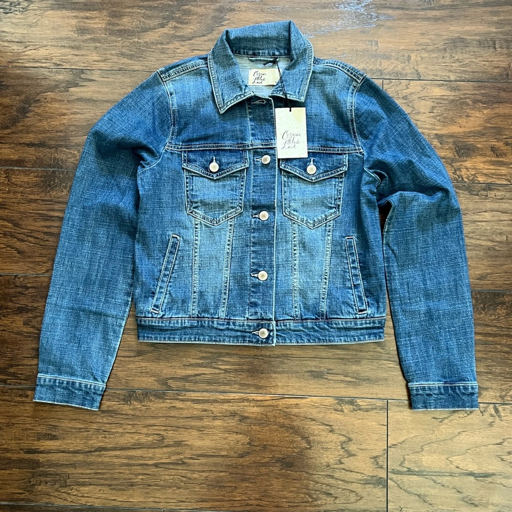 NWT Cosmic Blue Love Jean Jacket